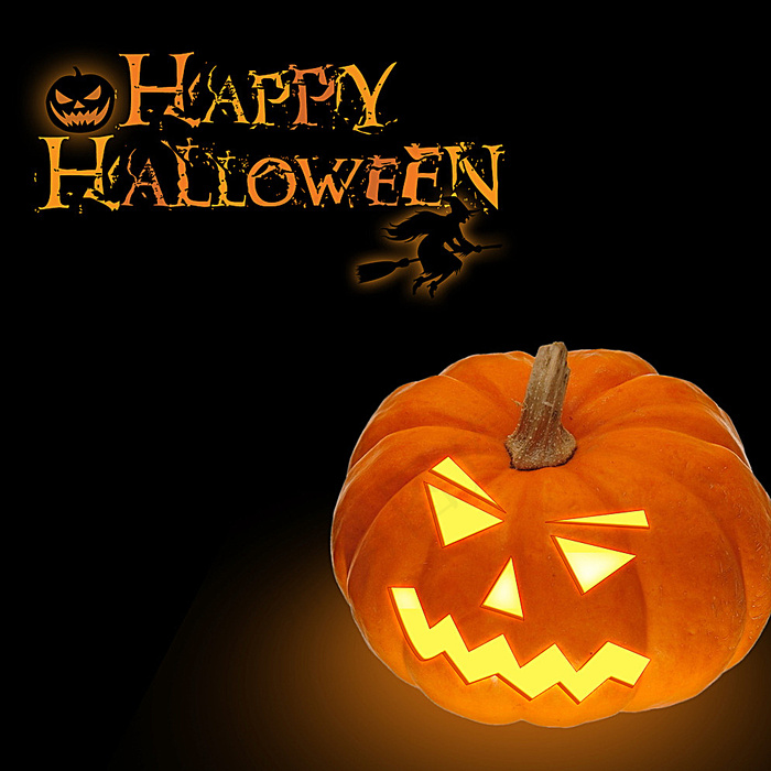 万圣节发光南瓜图片