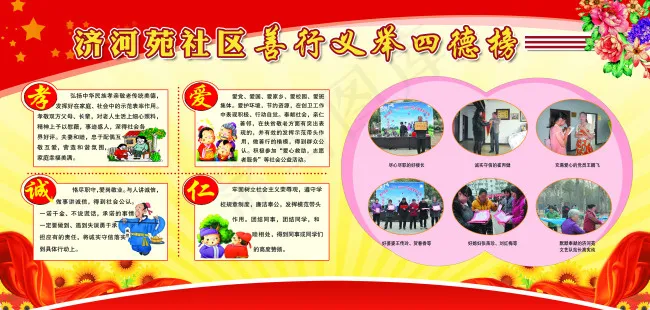 善行义举四德榜(6520X3118(DPI:72))psd模版下载