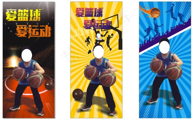 篮球展架cdr矢量模版下载