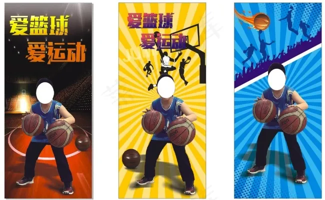 篮球展架cdr矢量模版下载