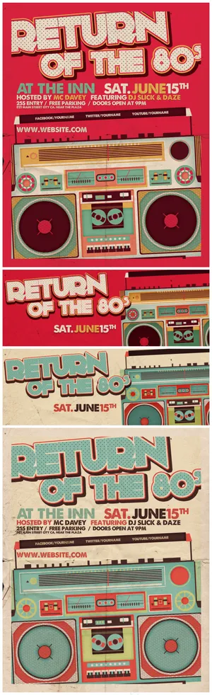 复古欧美音乐歌会文字排版设计淘宝海...