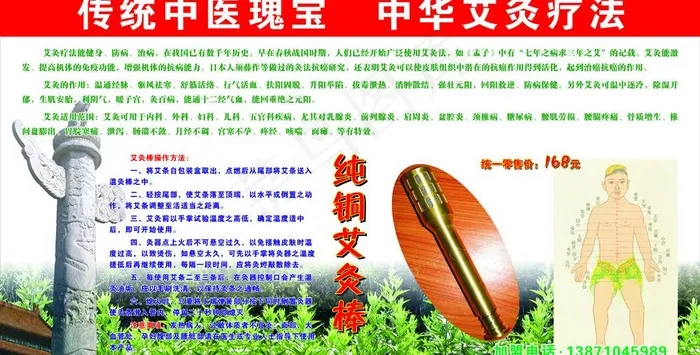 中华艾灸疗法图片cdr矢量模版下载