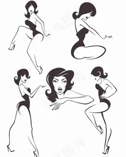 性感女孩剪影图片