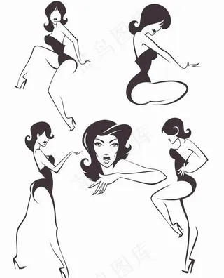 性感女孩剪影图片
