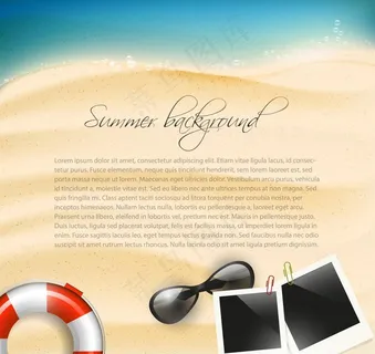 夏天主题矢量素材图片