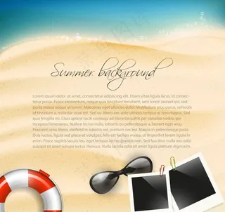 夏天主题矢量素材图片