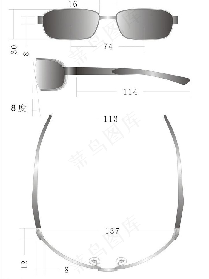 眼镜设计图片cdr矢量模版下载
