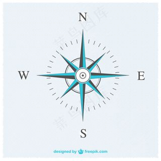 优雅的指南针矢量