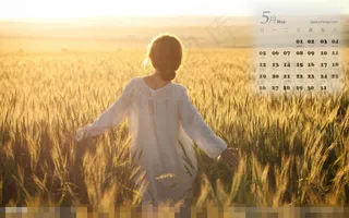 夏天日历大图电脑桌面素材下载