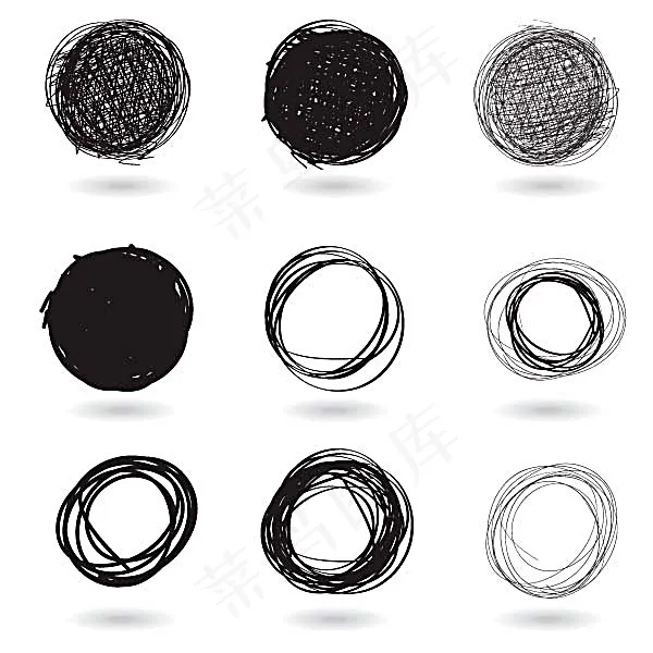 线条涂鸦对话框eps,ai矢量模版下载