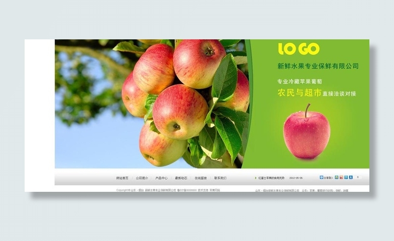 清新大气网站首页模板图片