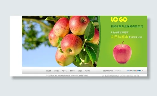 清新大气网站首页模板图片