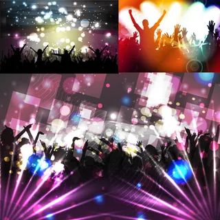 演唱会狂欢的人物矢量素材
