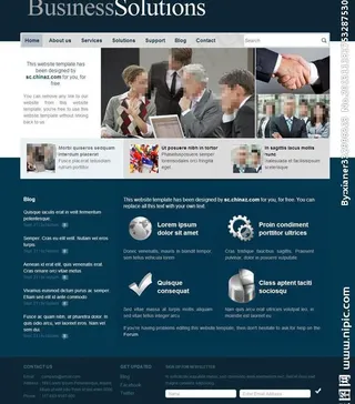 商务解决方案模板图片