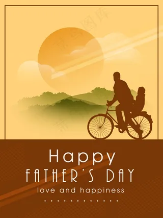 快乐的父亲节贺卡或背景