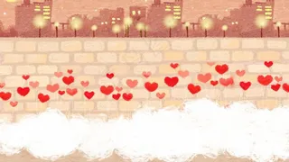 卡通爱情壁纸城市街道图片