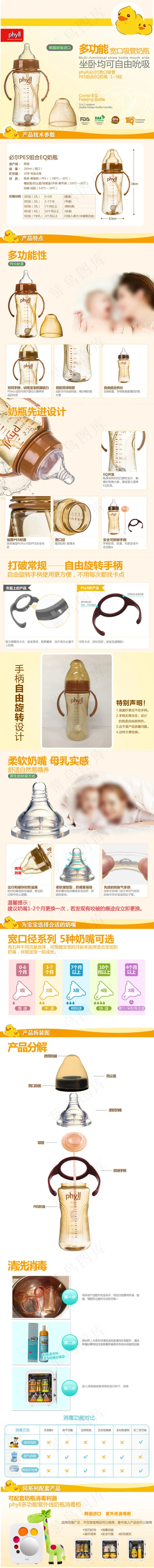 韩国比尔奶瓶psd模版下载
