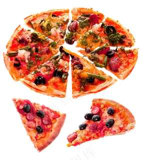 实物披萨PNG图片免抠海报设计素材