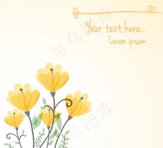 唯美的黄色花朵