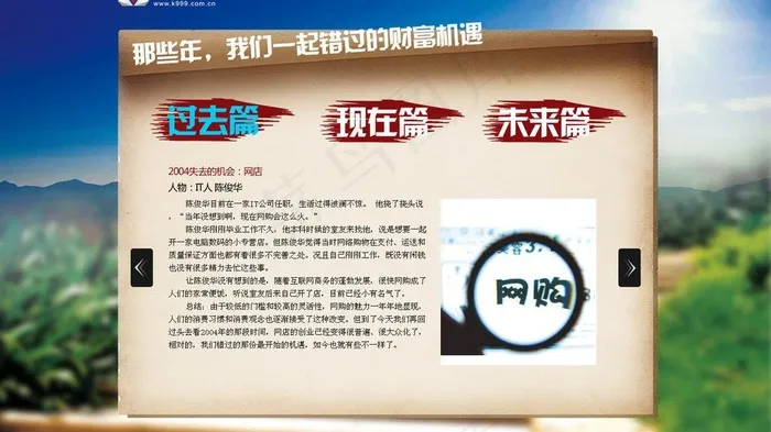 金融行业专题 历程图片psd模版下载