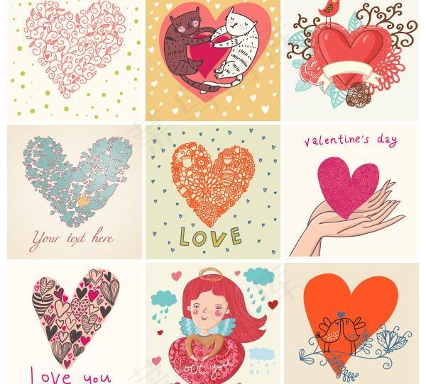 情人节爱心花纹图片