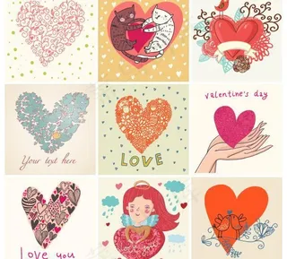 情人节爱心花纹图片