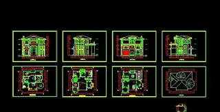 三层简欧式风格别墅设计方案图15x...