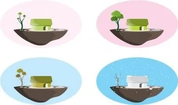 季节天气矢量ai矢量模版下载