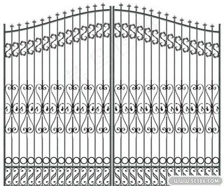 欧式铁艺门PSD素材 2