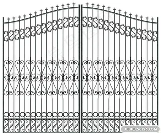 欧式铁艺门PSD素材 2