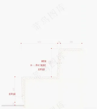 餐厅卡座钢骨架-深化节点