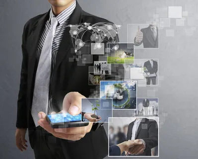 商务智能手机创意图片