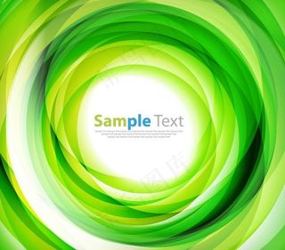 漩涡棱形绿色矢量图