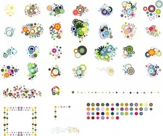 五彩缤纷的花朵矢量