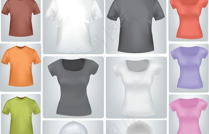 空白t shirt矢量素材图片eps,ai矢量模版下载