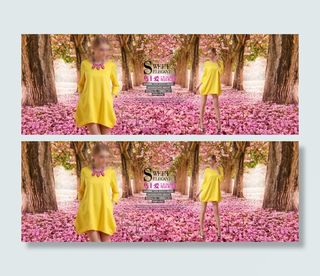 春夏女装桃花浪漫唯美淘宝女装海报