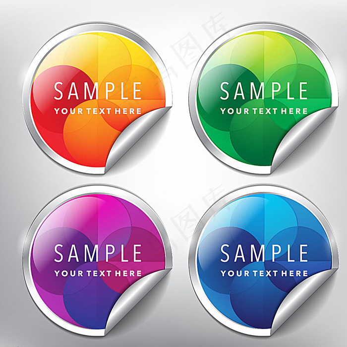 炫彩圆形标签图片
