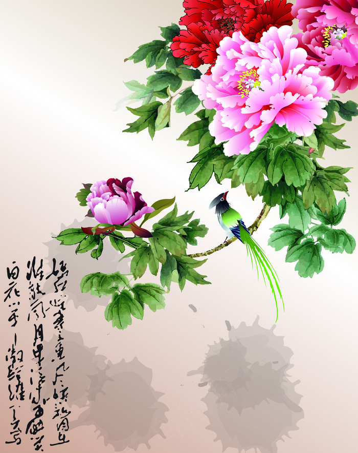 绿莺牡丹