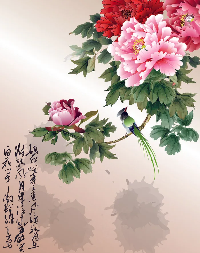 绿莺牡丹