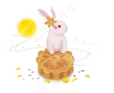 中秋节玉兔和月饼中秋节玉兔和月饼