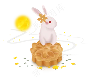 中秋节玉兔和月饼中秋节玉兔和月饼