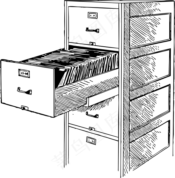 打开文件柜的剪辑艺术