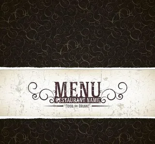 欧式花纹 菜单封面设计图片
