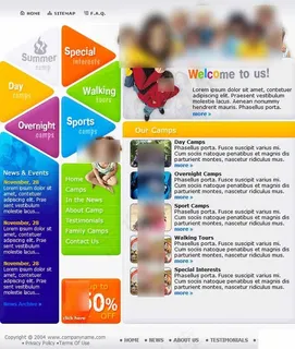 夏令营暑假乐园网页模板
