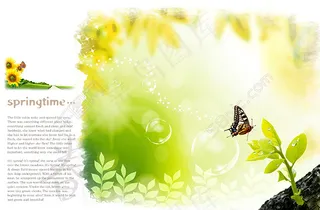 春天绿色背景素材模板下载