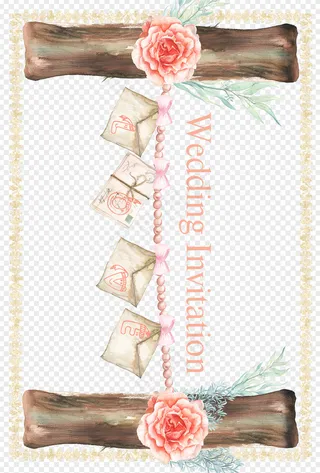 唯美手绘动植物PSD分层素材003