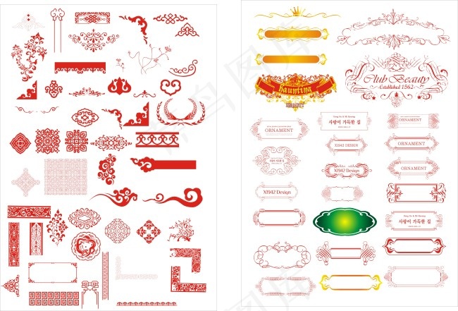 边框花纹cdr矢量模版下载
