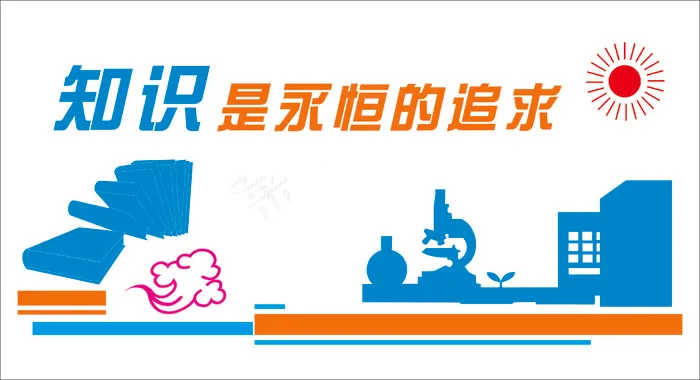 知识是永远的追求文化墙cdr矢量模版下载