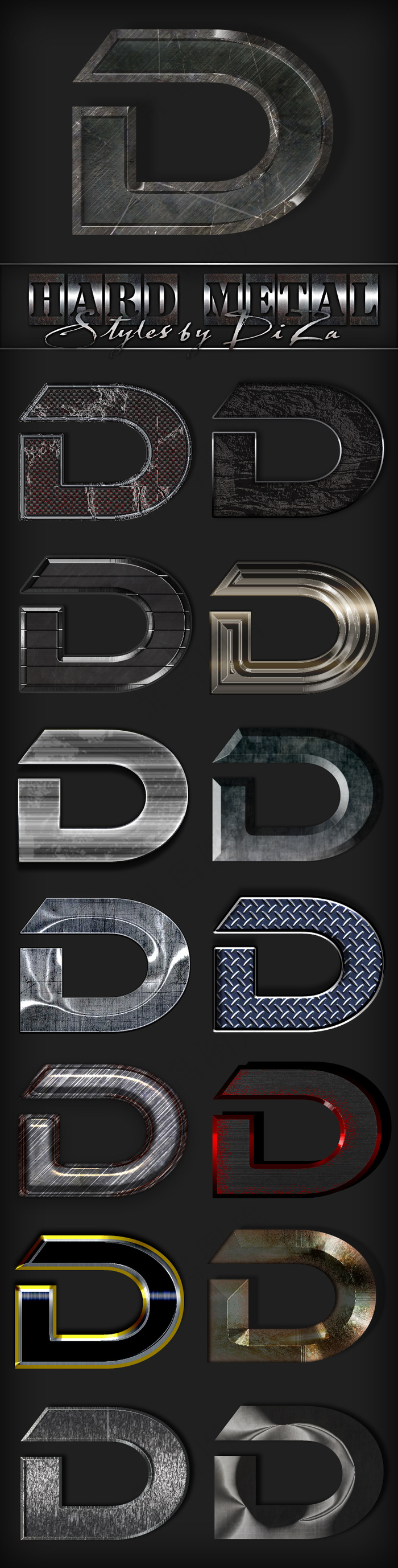 金属立体字样式