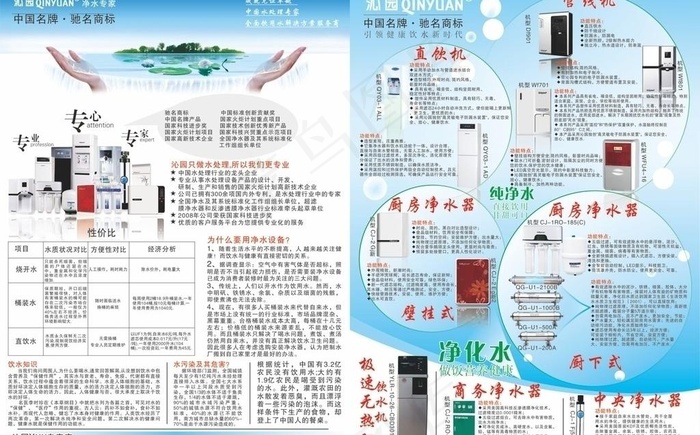沁园饮水机图片cdr矢量模版下载